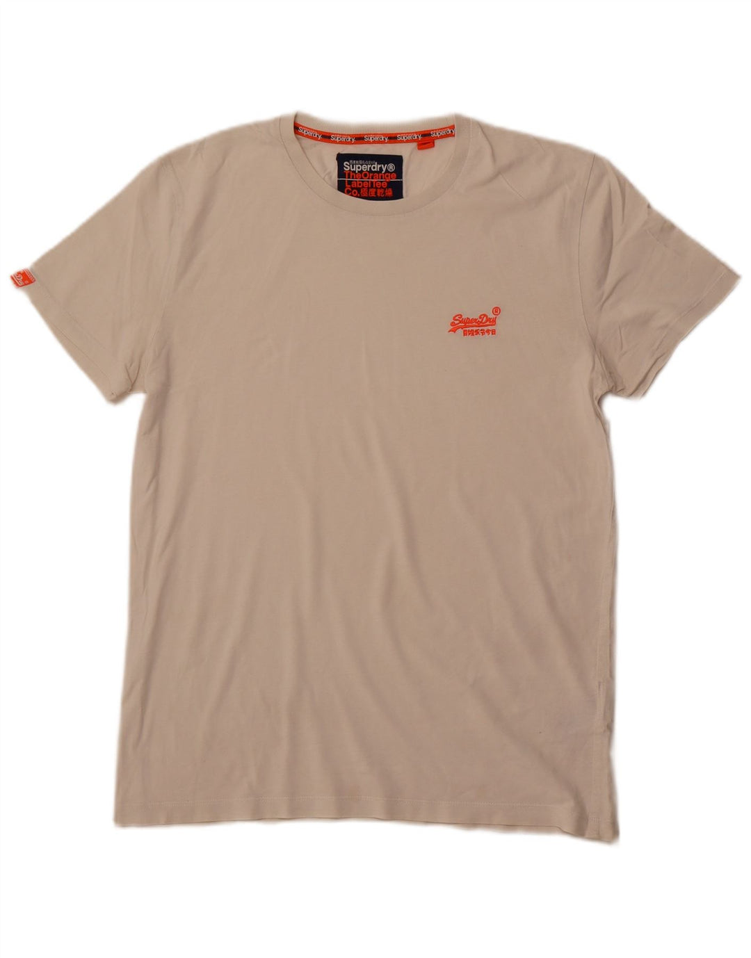 T-shirt da uomo SUPERDRY Top grande in cotone bianco