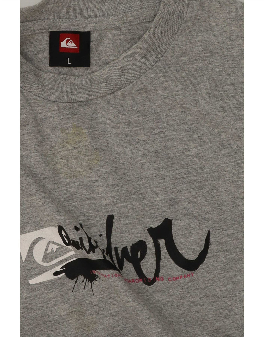 T-shirt grafica da uomo Quiksilver grande grigia