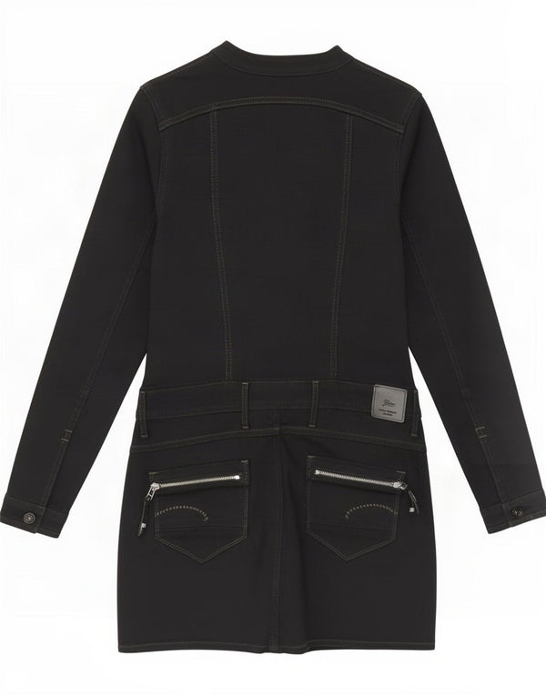 Abito basic a maniche lunghe da donna G-Star UK 12 Cotone nero medio