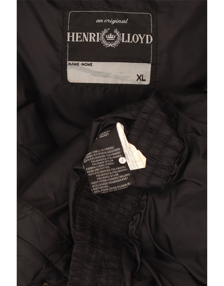 Giacca imbottita con cappuccio da uomo Henri Lloyd UK 42 XL nera in poliammide