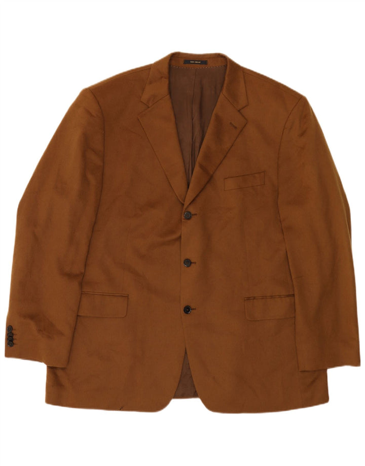 Giacca blazer da uomo a 3 bottoni VAN GRAAF UK 42 XL marrone cashmere
