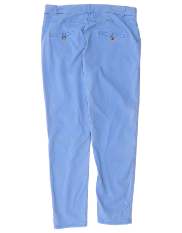 Pantaloni chino slim da donna Zara EU 38 Small W28 L27 Lyocell blu