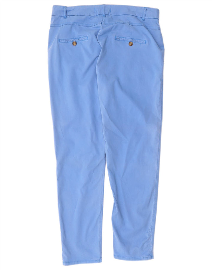 Pantaloni chino slim da donna Zara EU 38 Small W28 L27 Lyocell blu