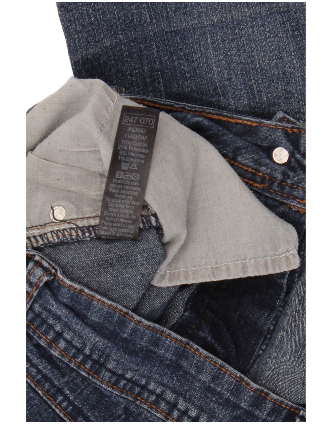 Bermuda in denim da donna M&Co UK 12 medio W32 cotone blu