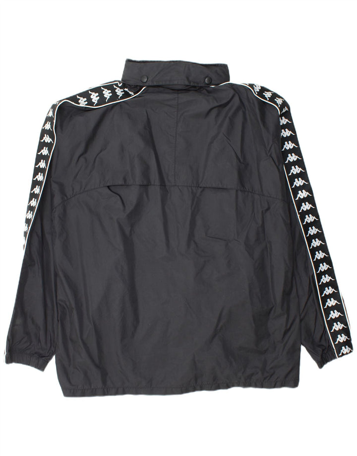 Giacca a vento grafica da uomo KAPPA UK 42 XL nylon nero