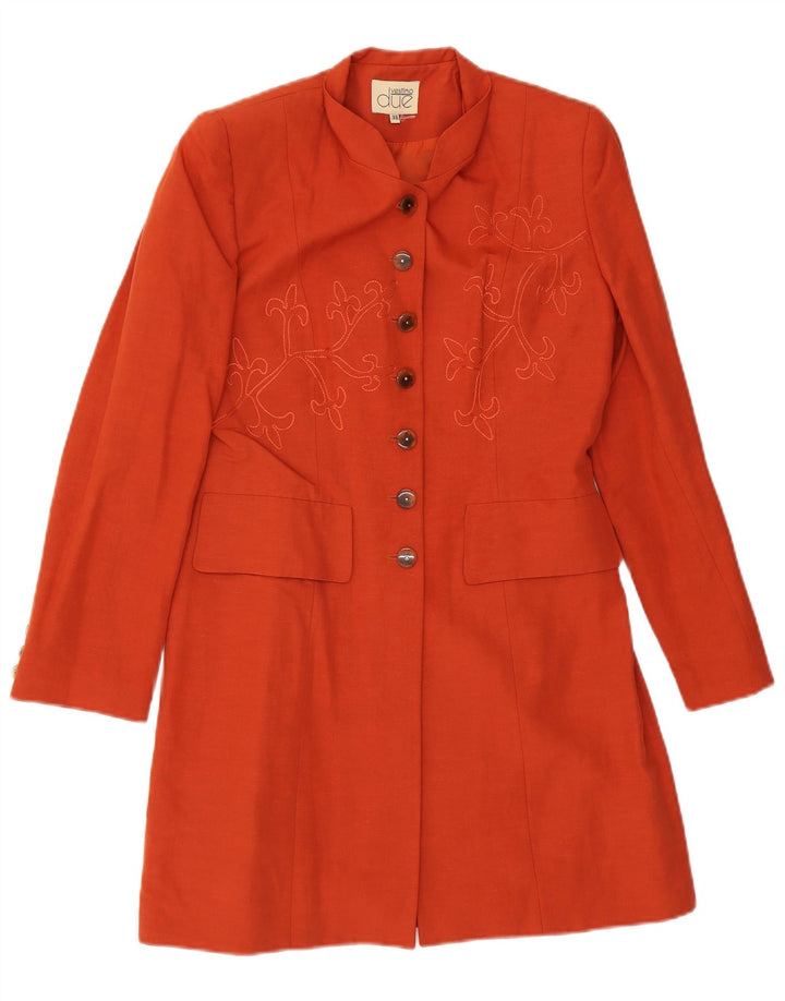 Vestino Due Cappotto da donna EU 38 Medio Arancione Paisley Modal