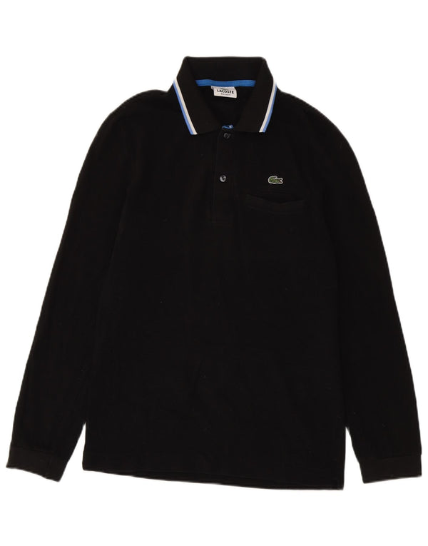 Polo Lacoste da uomo a maniche lunghe vestibilità regolare taglia 2 XS nera a righe