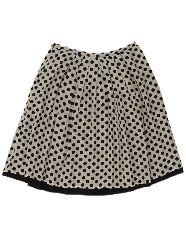 Gonna a trapezio da donna Benetton IT 42 media W30 cotone grigio a pois