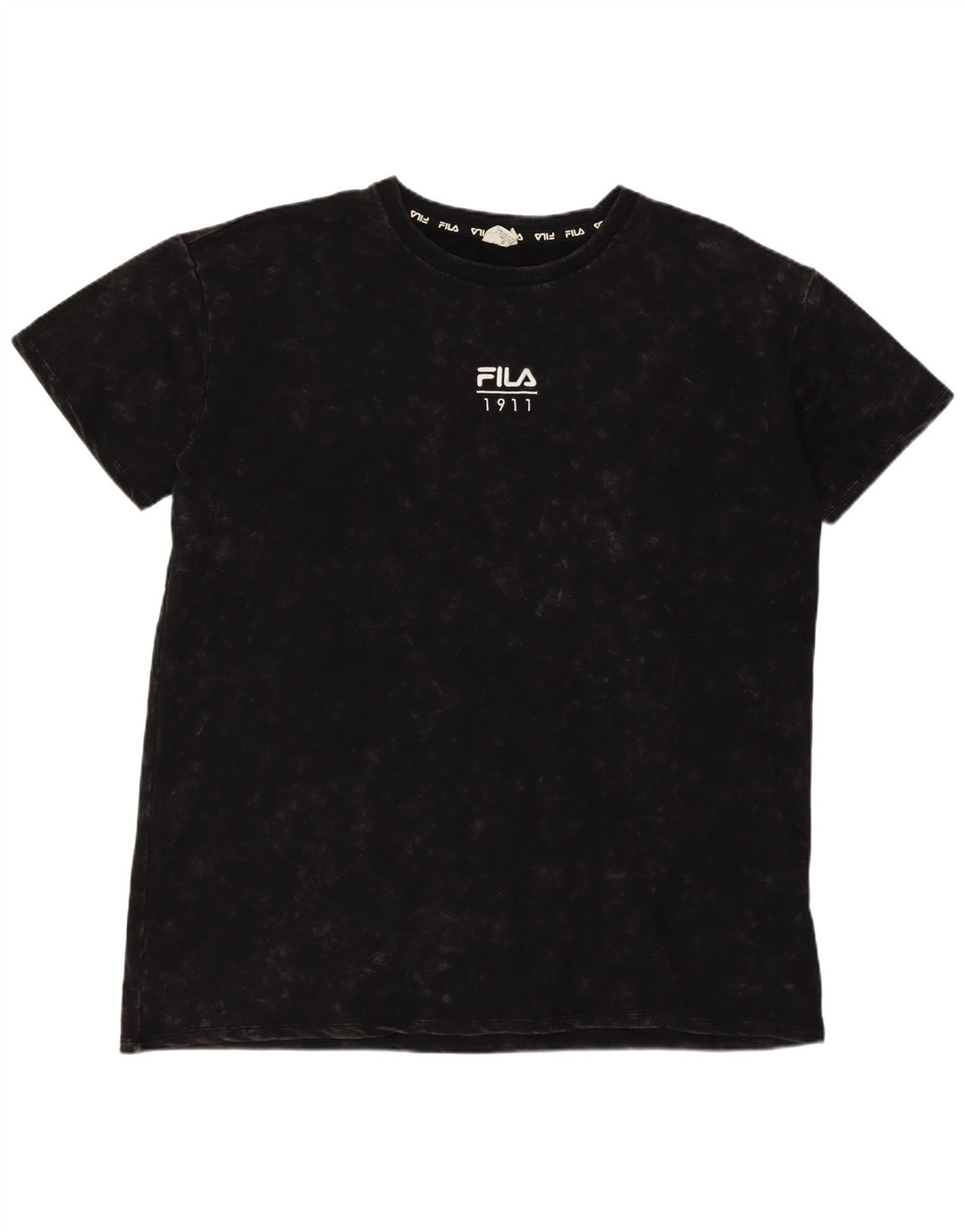 T-shirt da uomo Fila Top 2XL in cotone tie-dye nero