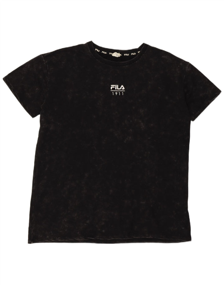 T-shirt da uomo Fila Top 2XL in cotone tie-dye nero