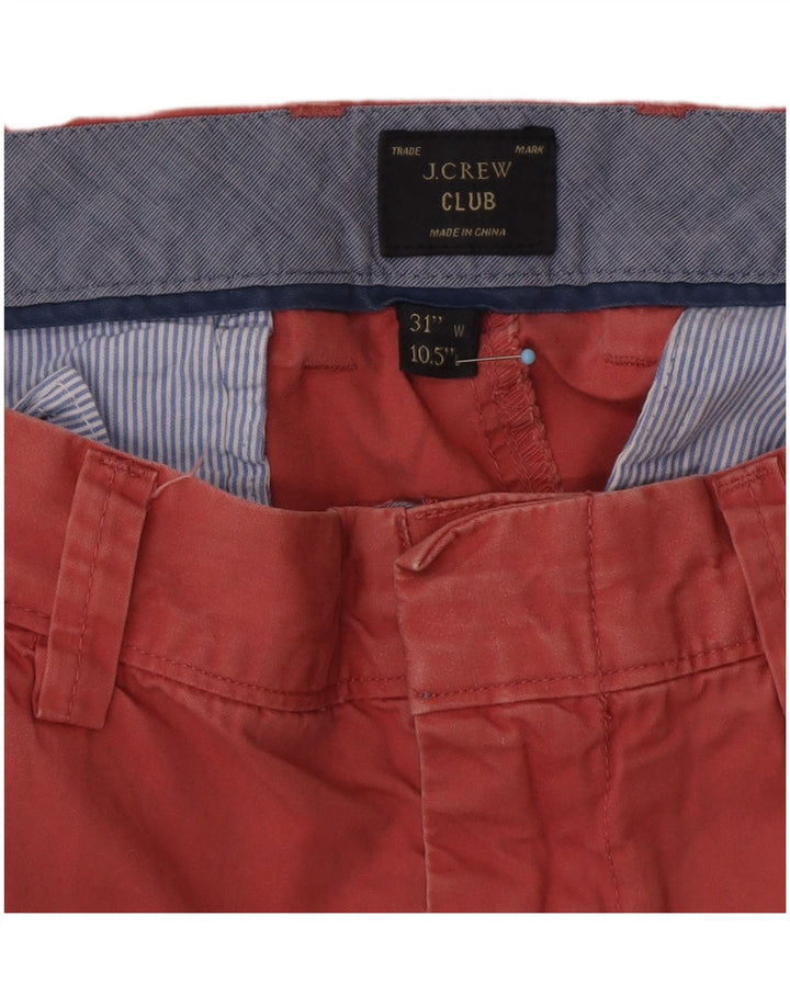 J. CREW Pantaloncini chino da uomo Club W31 cotone rosso medio