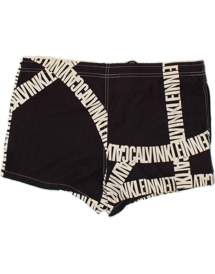 CALVIN KLEIN Pantaloncini da bagno con grafica da uomo Poliestere nero medio