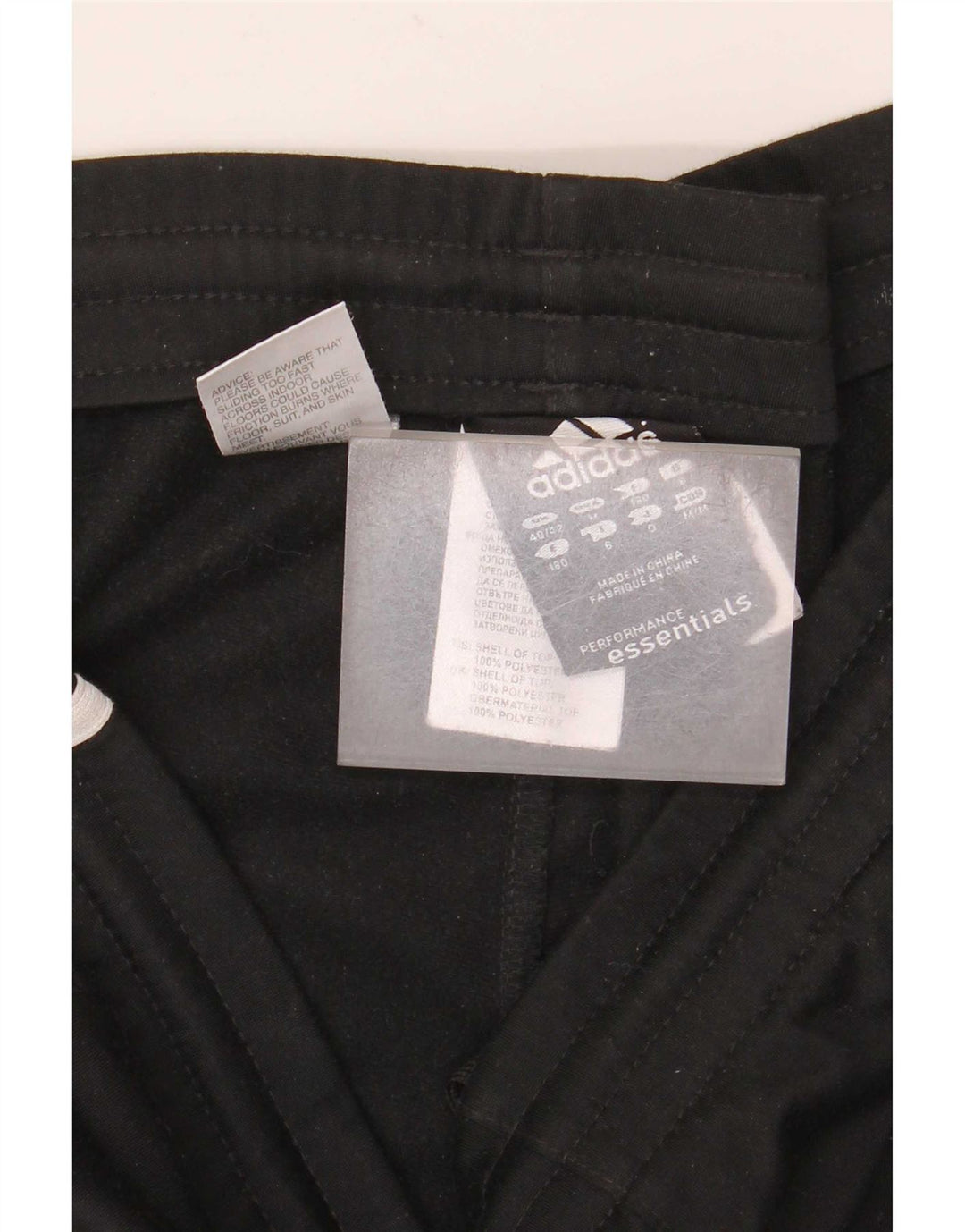 Pantaloni da tuta da uomo Adidas UK 40/42 Medium Nero Poliestere