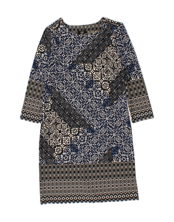 WALLIS Womens Abstract Pattern Sheath Dress UK 10 Small Multicoloured Vintage Wallis and Second-Hand Wallis from Messina Hembry 