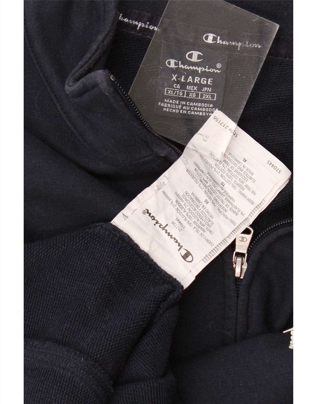 Giacca da tuta da uomo CHAMPION XL in cotone blu navy