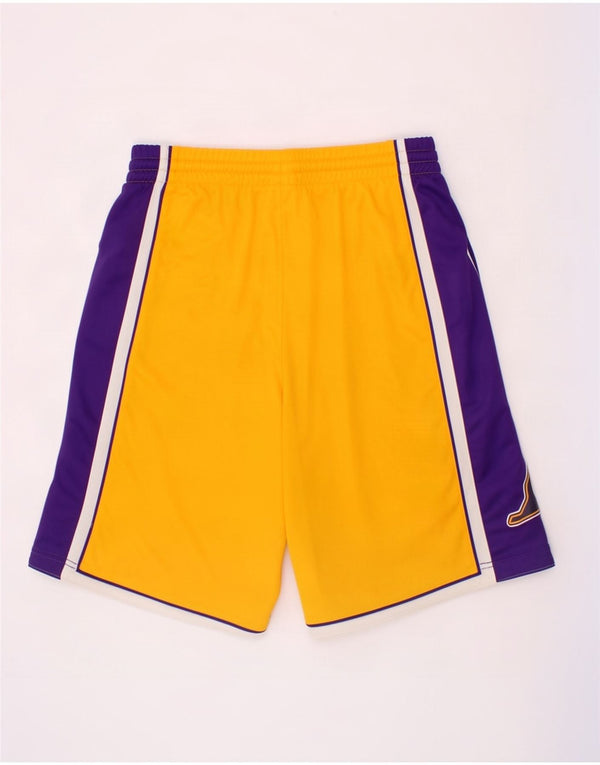 Pantaloncini sportivi Adidas da ragazzo Los Angeles Lakers 13-14 anni Colorblock giallo