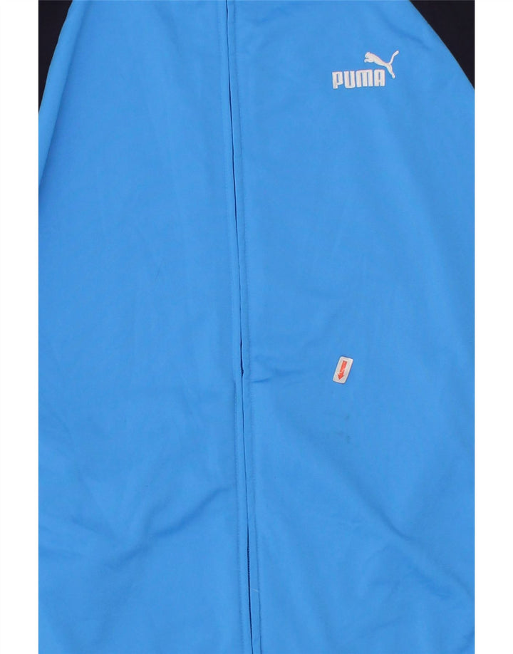PUMA Mens Tracksuit Top Jacket Large Blue Colourblock Polyester Vintage Puma and Second-Hand Puma from Messina Hembry 
