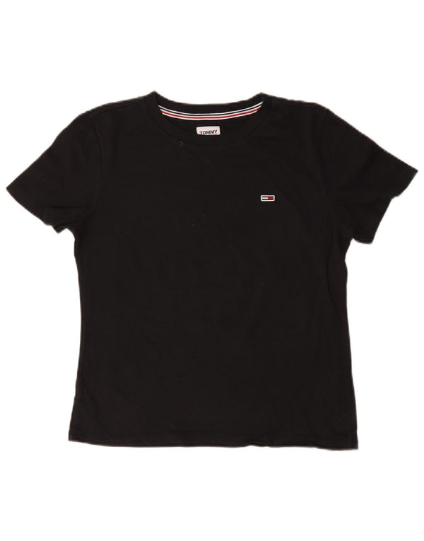 T-shirt da donna Tommy Hilfiger Top UK 10 piccola in cotone nero