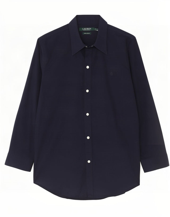 Camicia da donna Ralph Lauren UK 14 cotone blu navy medio