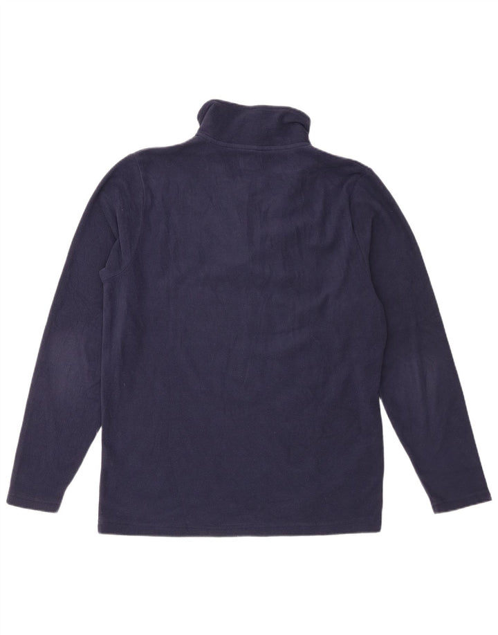 Maglione in pile da uomo Avirex con zip e collo medio in poliestere blu navy