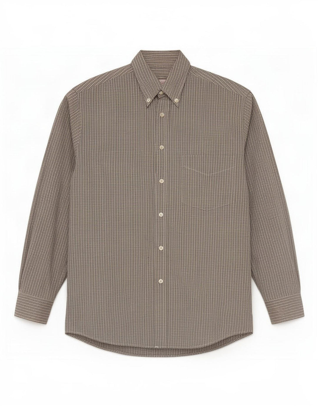 Camicia da uomo Stefanel grande in cotone a quadri beige