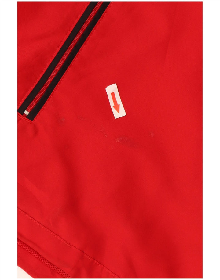 ADIDAS Giacca da tuta grafica da uomo UK 46/48 XL Rosso Colourblock