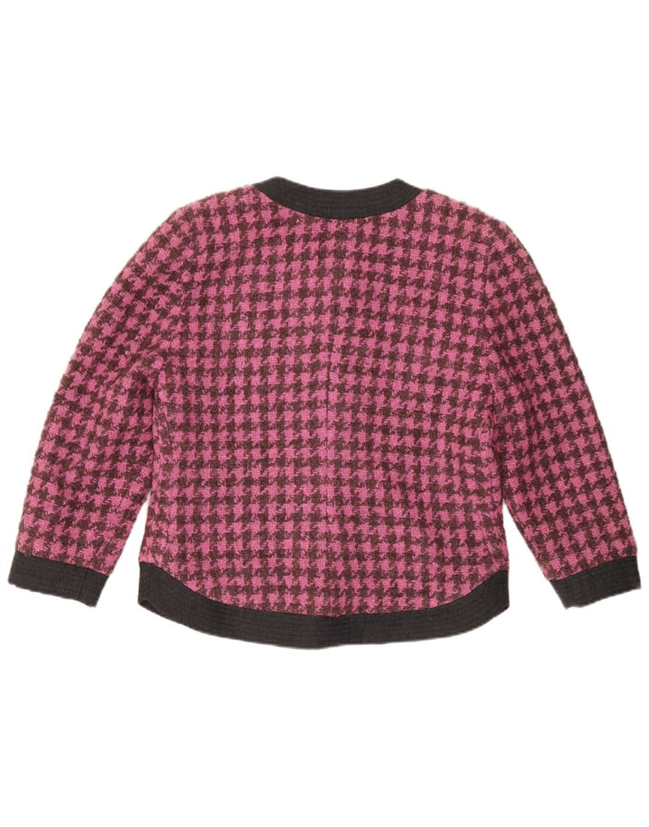 Giacca blazer da donna con maniche a 3/4 Modyva IT 44 pied de poule rosa medio