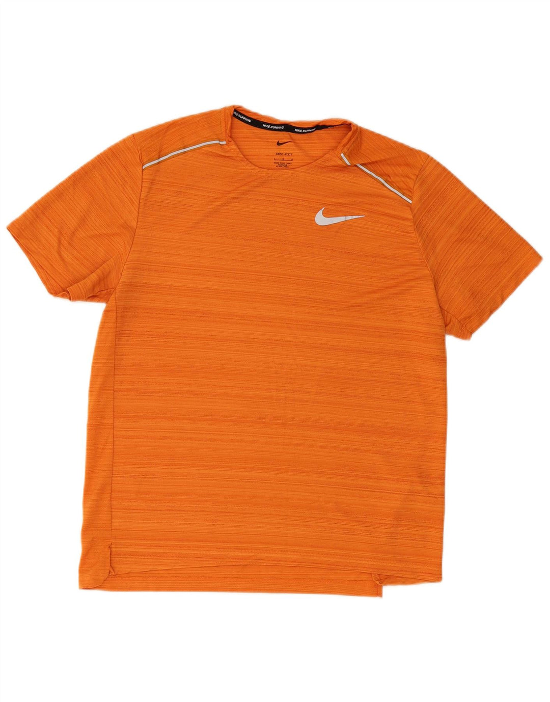 NIKE T-shirt da uomo Dri Fit Top grande arancione gessato in poliestere