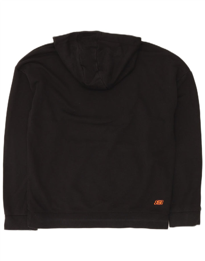Maglione con cappuccio da uomo SKECHERS grande in cotone nero
