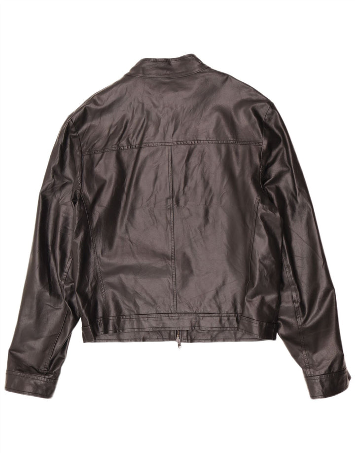 Giubbotto bomber in pelle da uomo Imperial UK 40 Large Nero