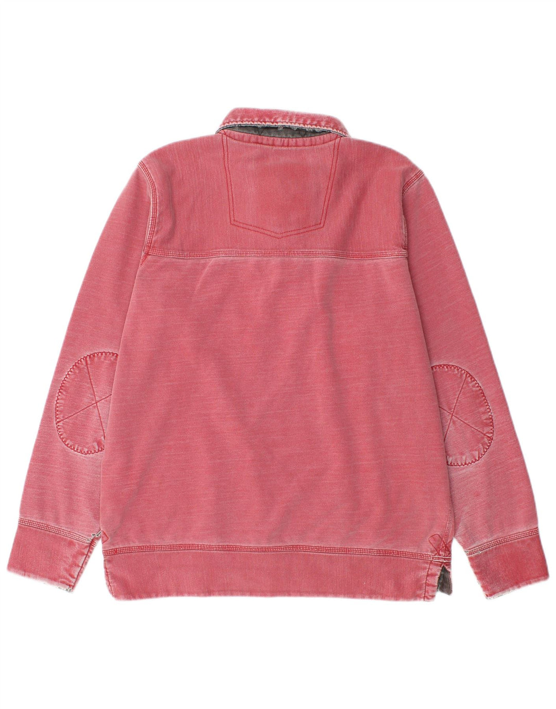 Felpa da uomo con collo alto Fat Face, maglione, cotone rosso medio