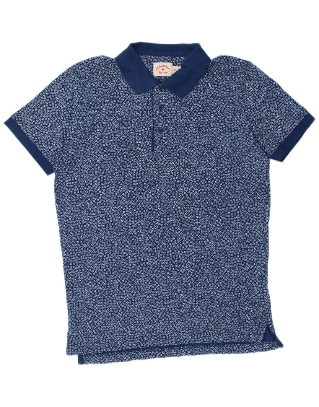 Polo da uomo Brooks Brothers in cotone floreale blu medio