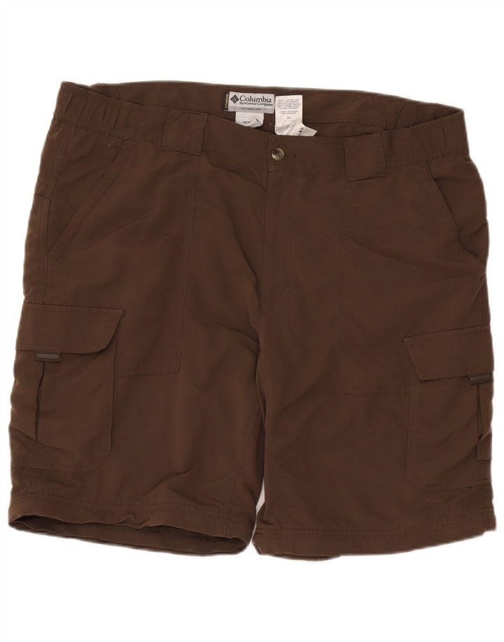 Pantaloncini cargo da uomo Columbia W40 XL nylon marrone