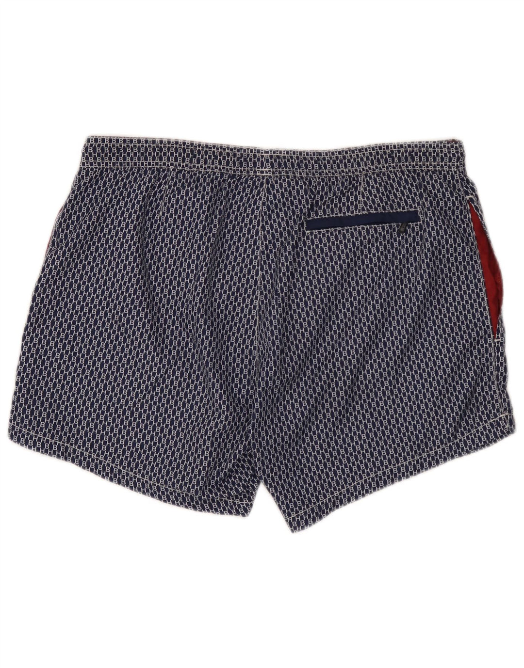 Pantaloncini da bagno grafici da uomo Hugo Boss Medio poliestere geometrico blu navy