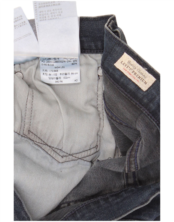 Jeans skinny da uomo Levi's W34 L32 in cotone blu