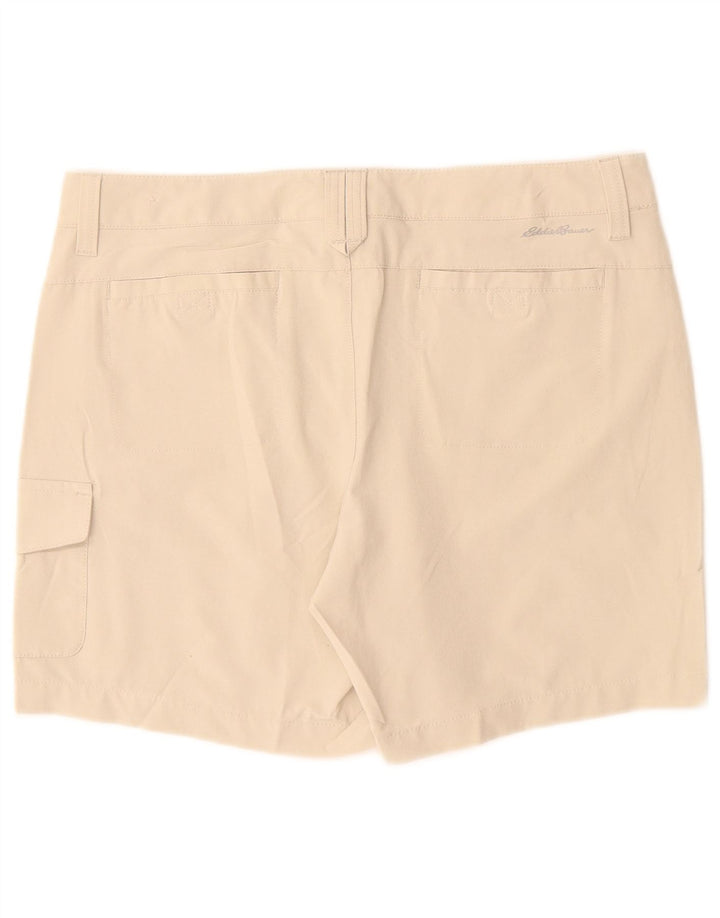 Pantaloncini cargo da donna Eddie Bauer US 8 Medium W30 Poliestere beige