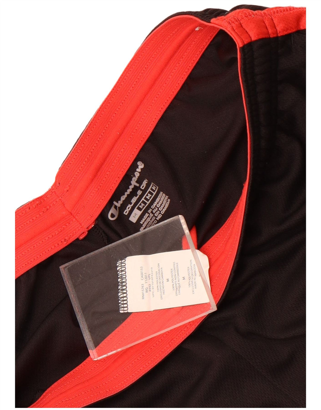 Pantaloncini sportivi Champion da uomo Double Dry, poliestere color block medio nero