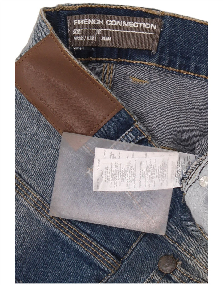 FRENCH CONNECTION Jeans slim grafici da donna W32 L32 cotone blu