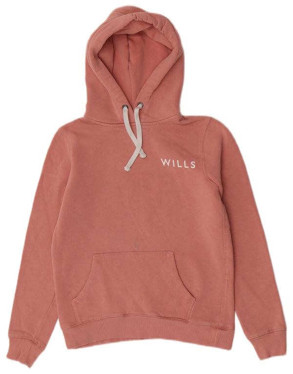 Maglione con cappuccio da donna Jack Wills UK 10 piccolo cotone rosa
