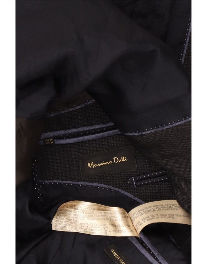 Giacca blazer da uomo a 2 bottoni Massimo Dutti EU 48 Acetato grigio medio