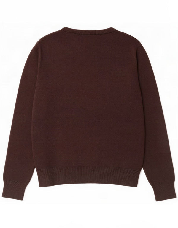 Marks & Spencer maglione da donna con scollo a barchetta UK 12 Acrilico marrone medio