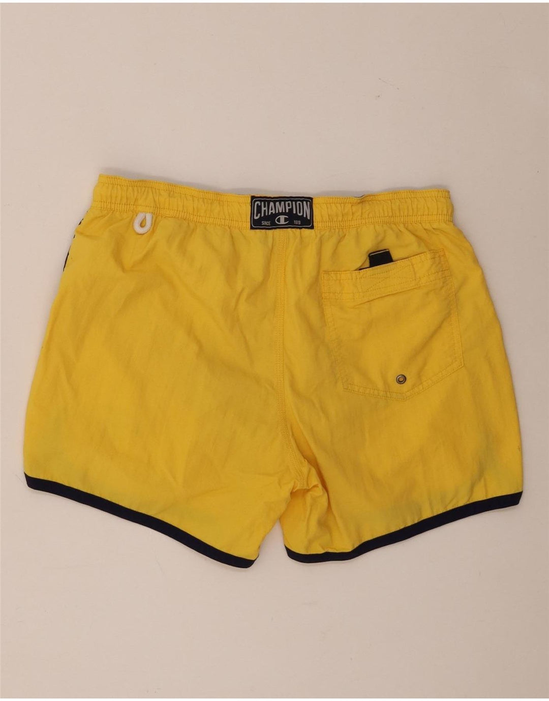 Pantaloncini da bagno grafici da uomo Champion giallo medio