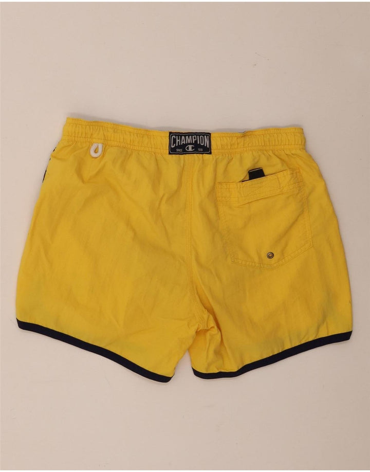 Pantaloncini da bagno grafici da uomo Champion giallo medio