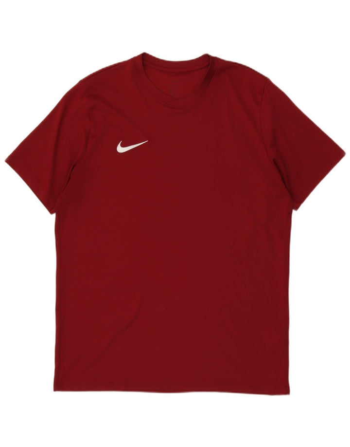 T-shirt Nike Dri Fit da uomo XL Borgogna in poliestere