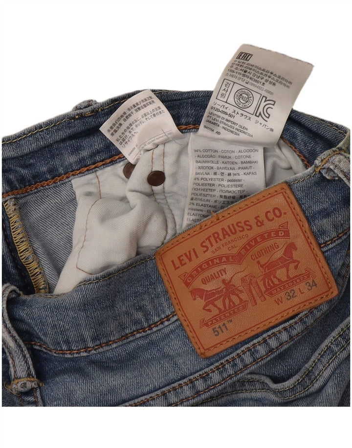 Jeans Levi's Uomo 511 Slim W32 L31 Cotone Blu