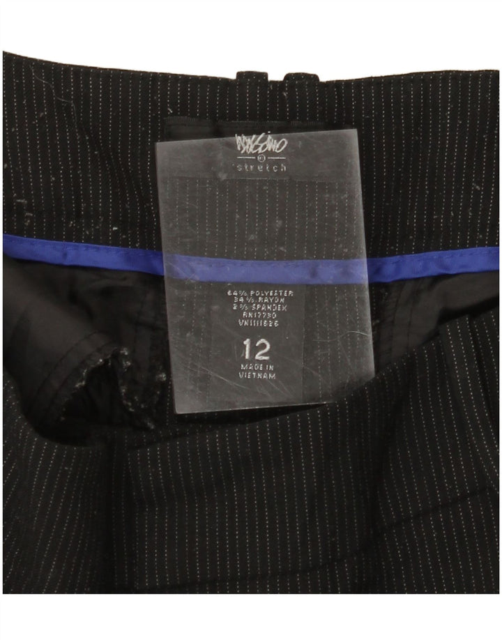 MOSSIMO Pantaloni casual bootcut da donna US 12 Large W34 L31 Gessato nero