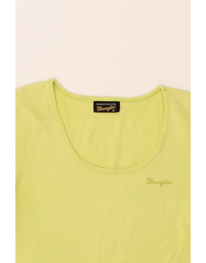 WRANGLER Womens T-Shirt Top UK 18 XL Yellow Vintage Wrangler and Second-Hand Wrangler from Messina Hembry 