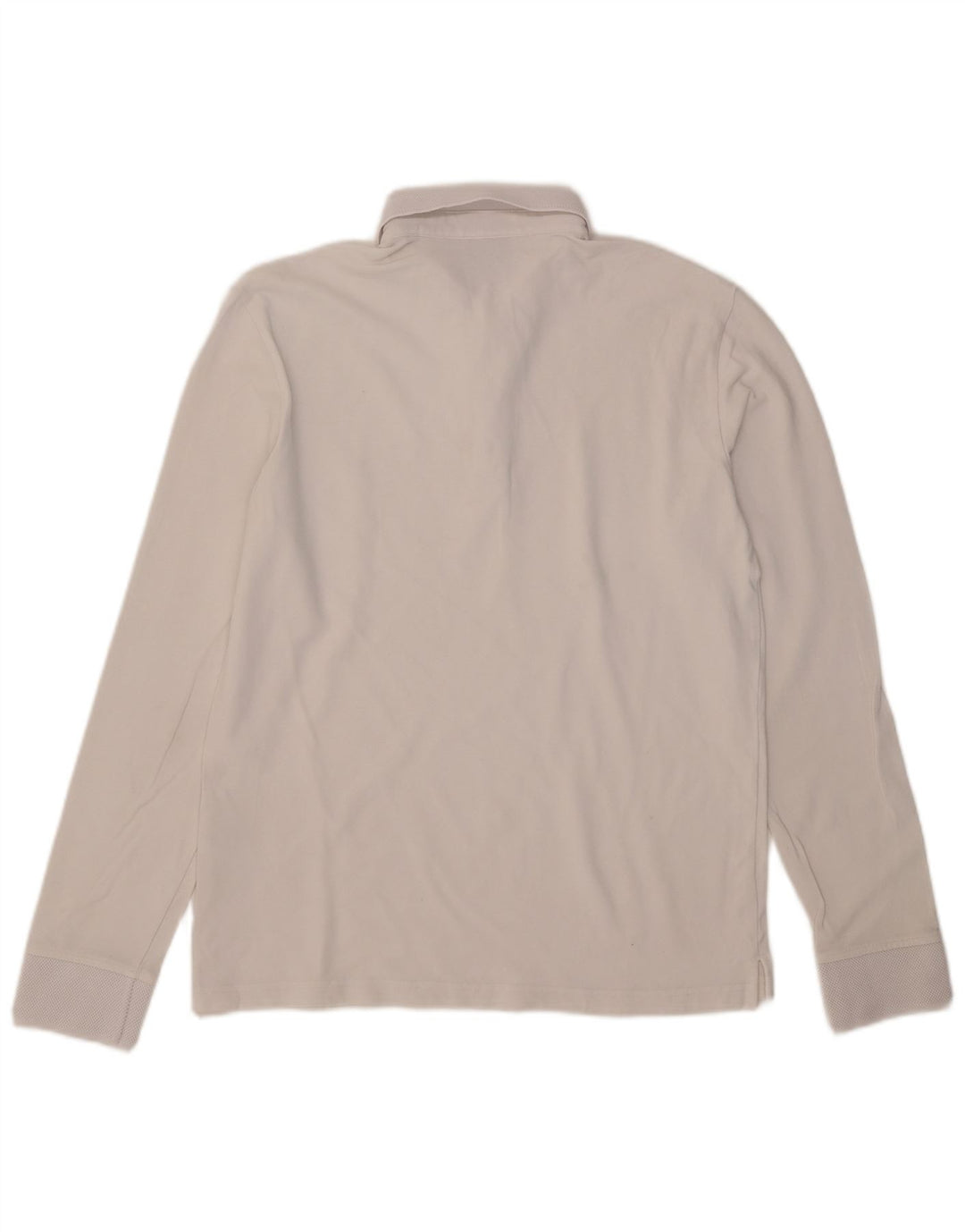 Polo Armani Exchange da uomo a maniche lunghe in cotone bianco medio