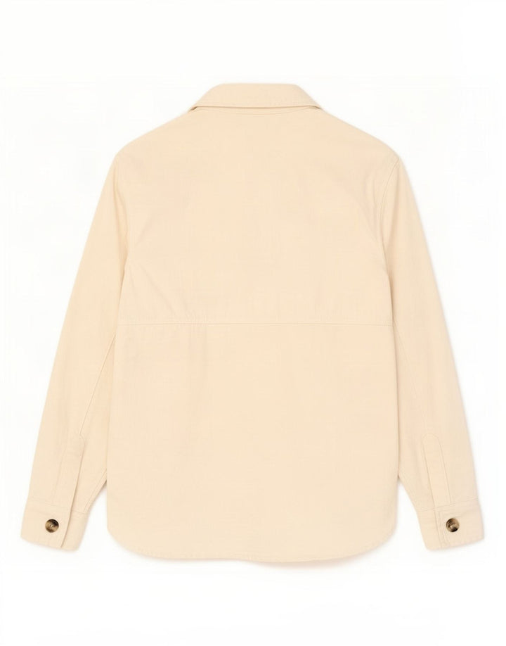 Camicia Zara da donna UK 10 piccola in cotone beige