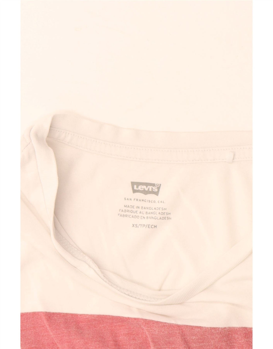 T-shirt grafica da donna LEVI'S Top UK 6 XS cotone bianco